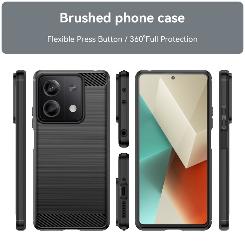 Protectores para celular  para Xiaomi  Redmi Note 13 5G Funda de tpu fibra de carbono Negro